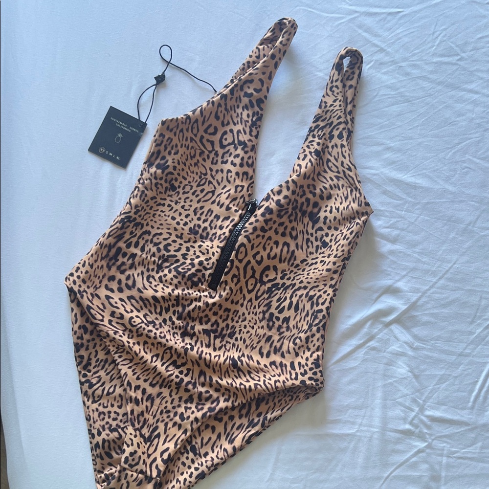 Skatie Leopard Print One Piece Swimsuit